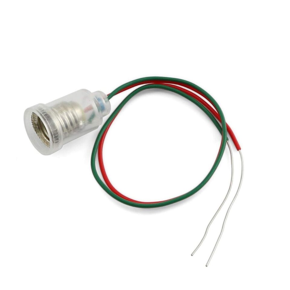 BULB HOLDER W/WIRE ATTACHED, TRANSPARENT – Fistech International
